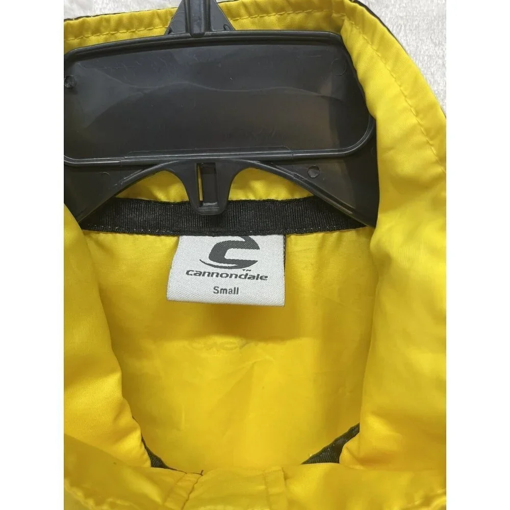 Cannondale Jacket Rain Shell Windbreaker Yellow Size Small
